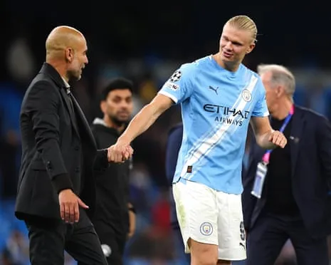 Erling Haaland Joins Elite UCL Half-Century Group, Hailed by Guardiola as CR7 and Lionel Messi's Fellow Monster